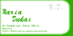 maria dukai business card